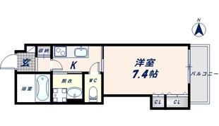 クリエオーレ長瀬の物件間取画像